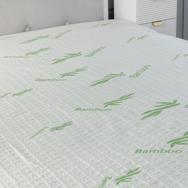 Snug City Bamboo Waterproof Mattress Protector Soft Touch 40CM Deep Pocket in Green