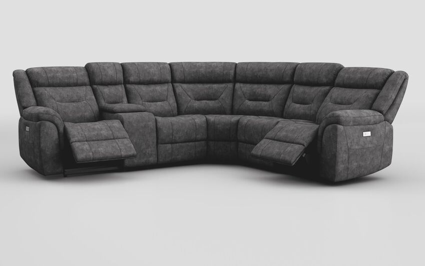 Fabric Ainsdale 2 Corner 2 Power Sofa with Console