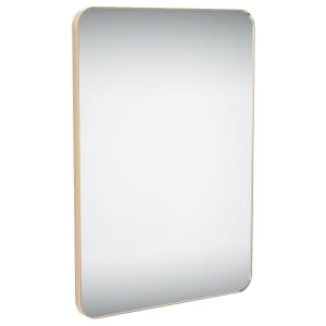 Sensio Leo Brass Rectangular Bathroom Mirror - 700 x 500mm