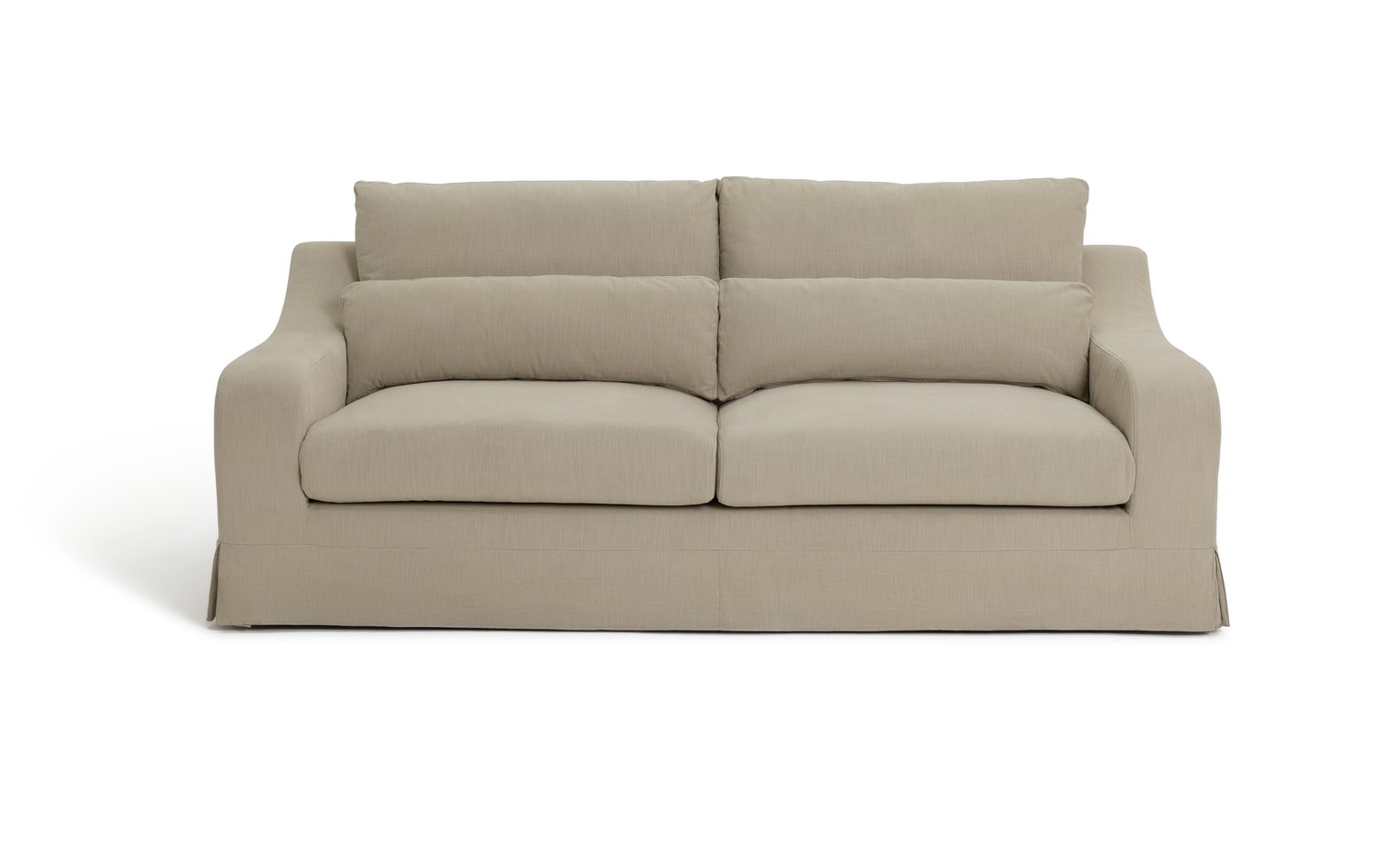 Habitat Odin 3 Seater Fabric Sofa - Natural
