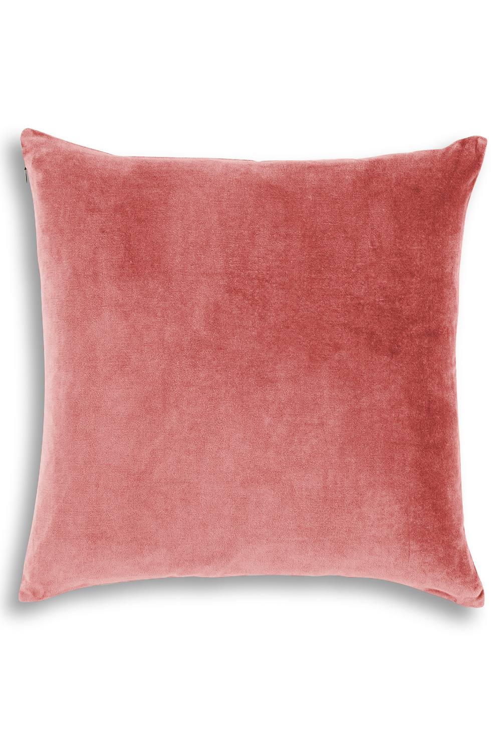CHRISTY Luxury Filled Velvet 'Jaipur' Square Cushions in Dark Pink