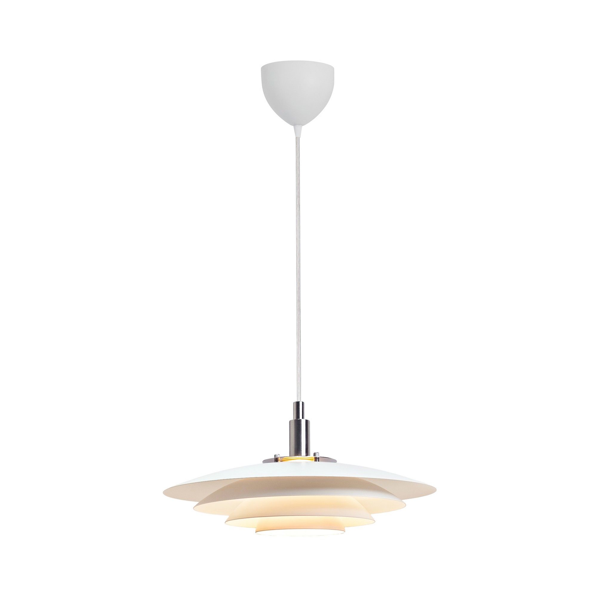 Nordlux Vintage Indoor Pendant Light White Metal G9 Layered Shades - Mains Powered, IP20
