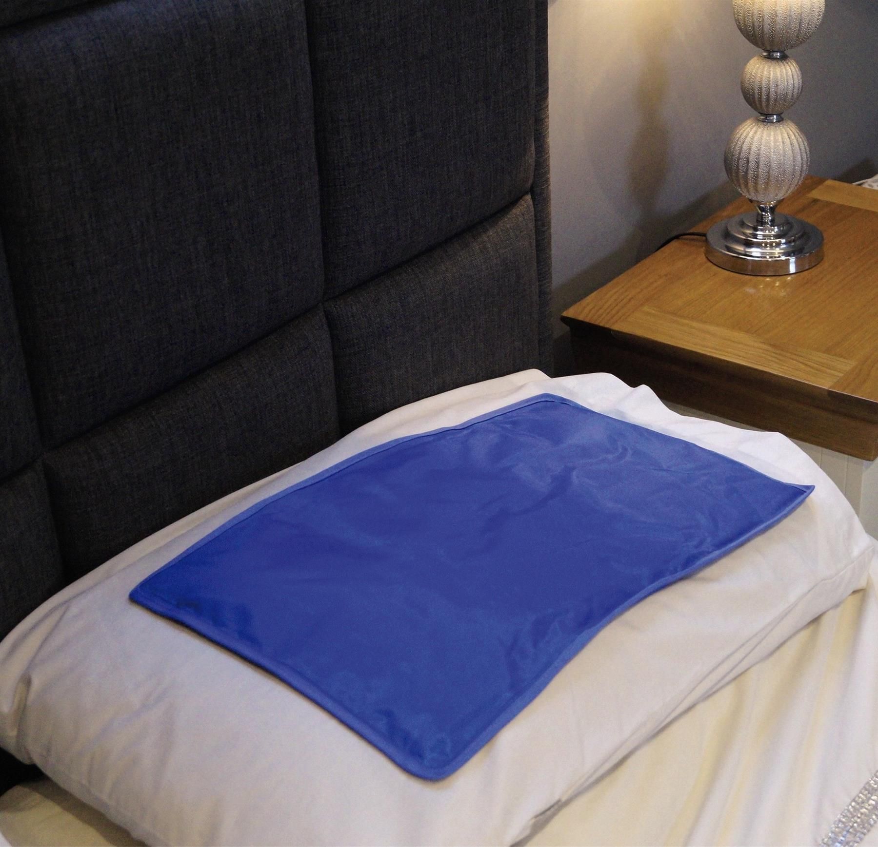 mysmartbuy Cooling Gel Mat Pillow Insert - Blue PVC Cool Gel Pillow Inlay Pad for Natural Cooling & Comfort - Measures 51 x 33.5cm