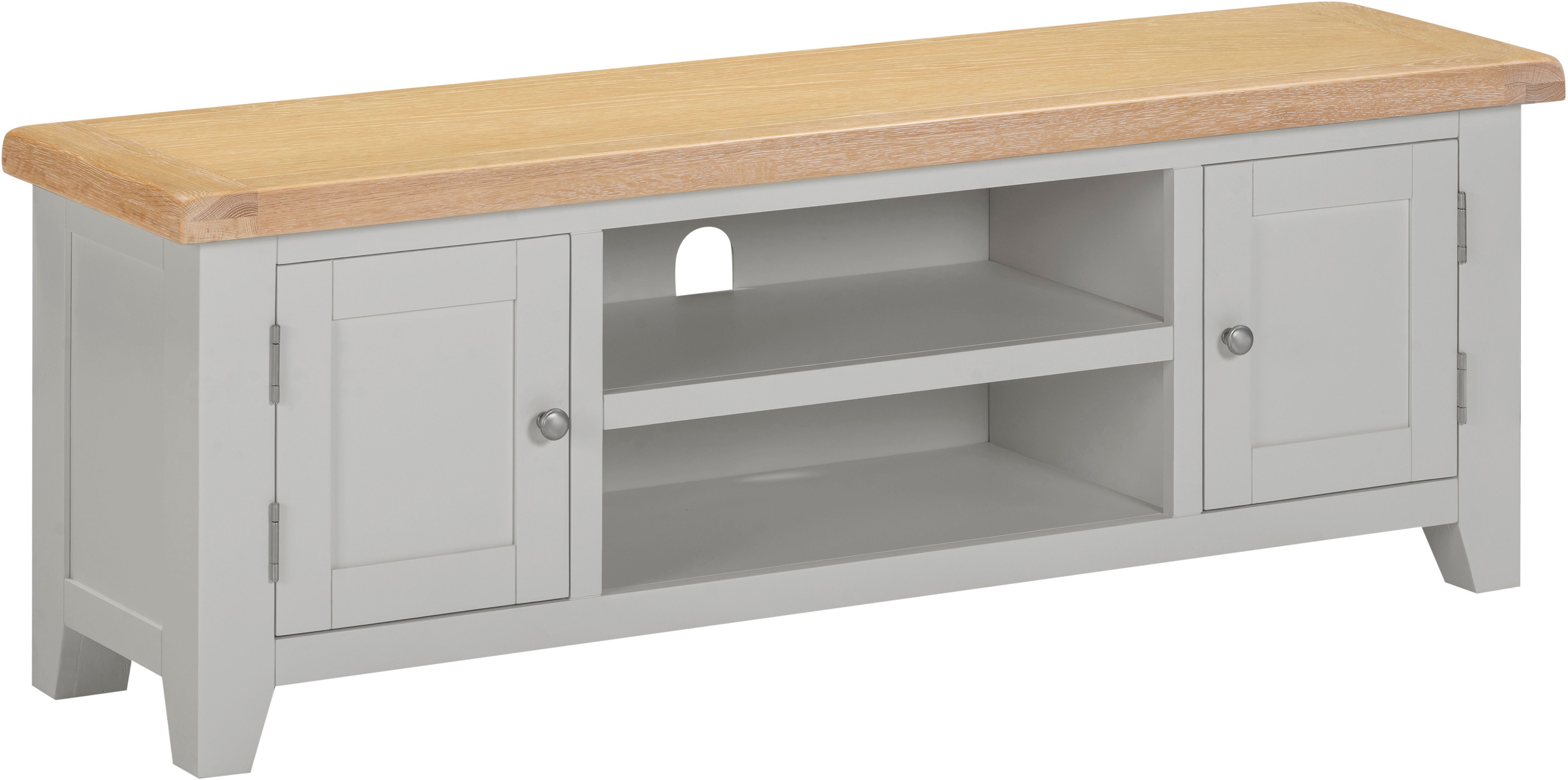 Seconique Windsor Straight TV Unit (Fully Assembled) in Light Grey 2