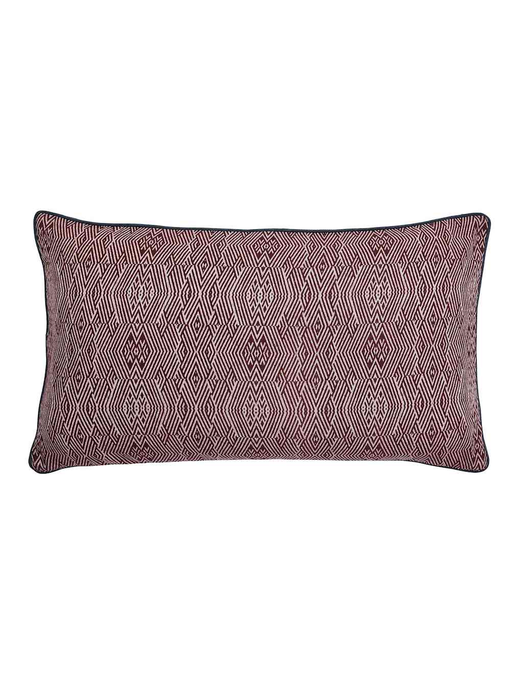 Bedeck of Belfast Katara/Umma Pure Cotton Geometric Cushion Burgundy