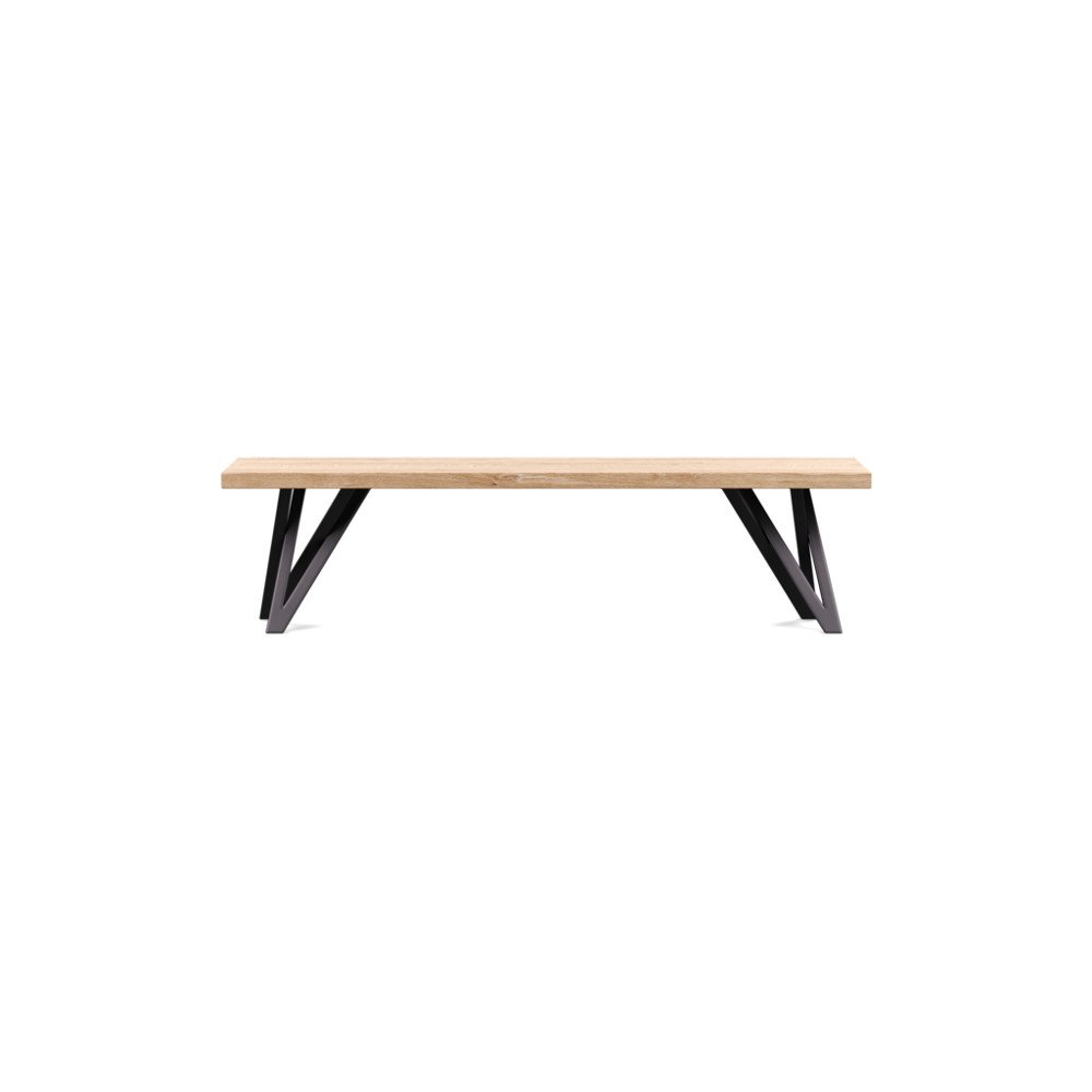 Heal's Vienna Bench 160x35cm White Oiled Oak Straight Edge Not Filled