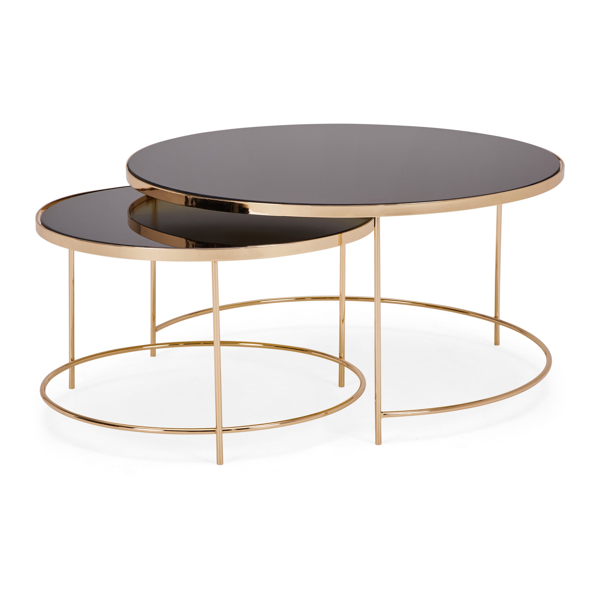 Ritz Black Set of 2 Coffee Tables Black