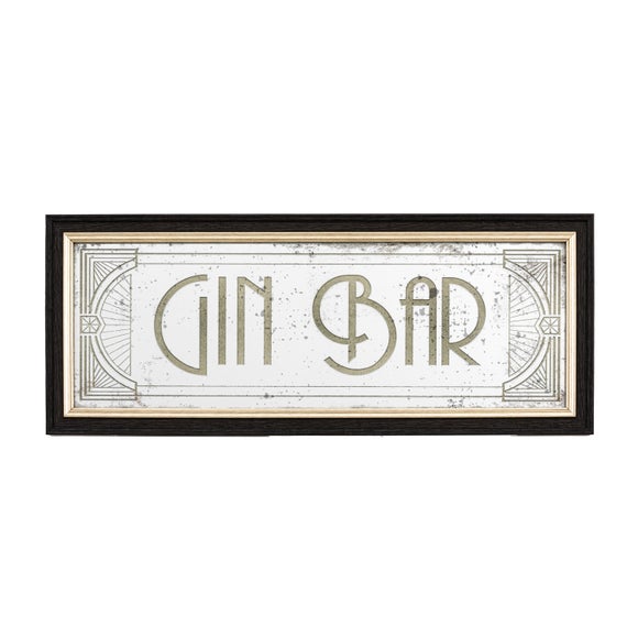 Cedar and Sage Antique Printed Gin Bar Wall Mirror