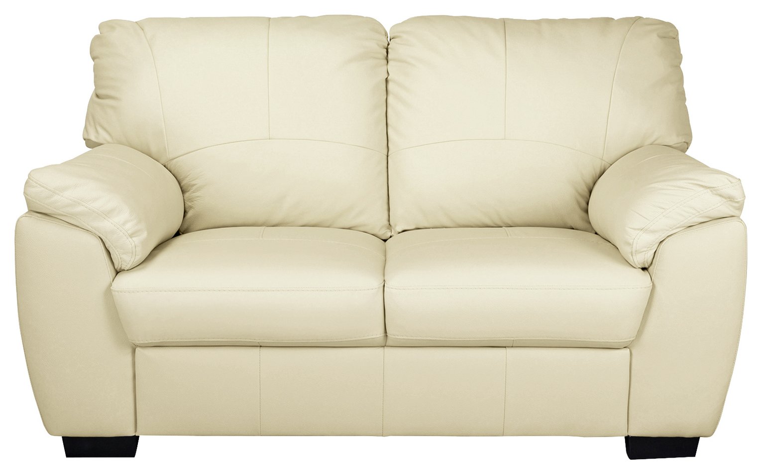 Argos Home Milano 2 Seater Leather Sofa - Ivory