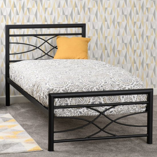 Kelly Metal Single Bed In Black