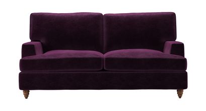Isla 2 Seat Sofabed in Plum Smart Velvet - sofa.com