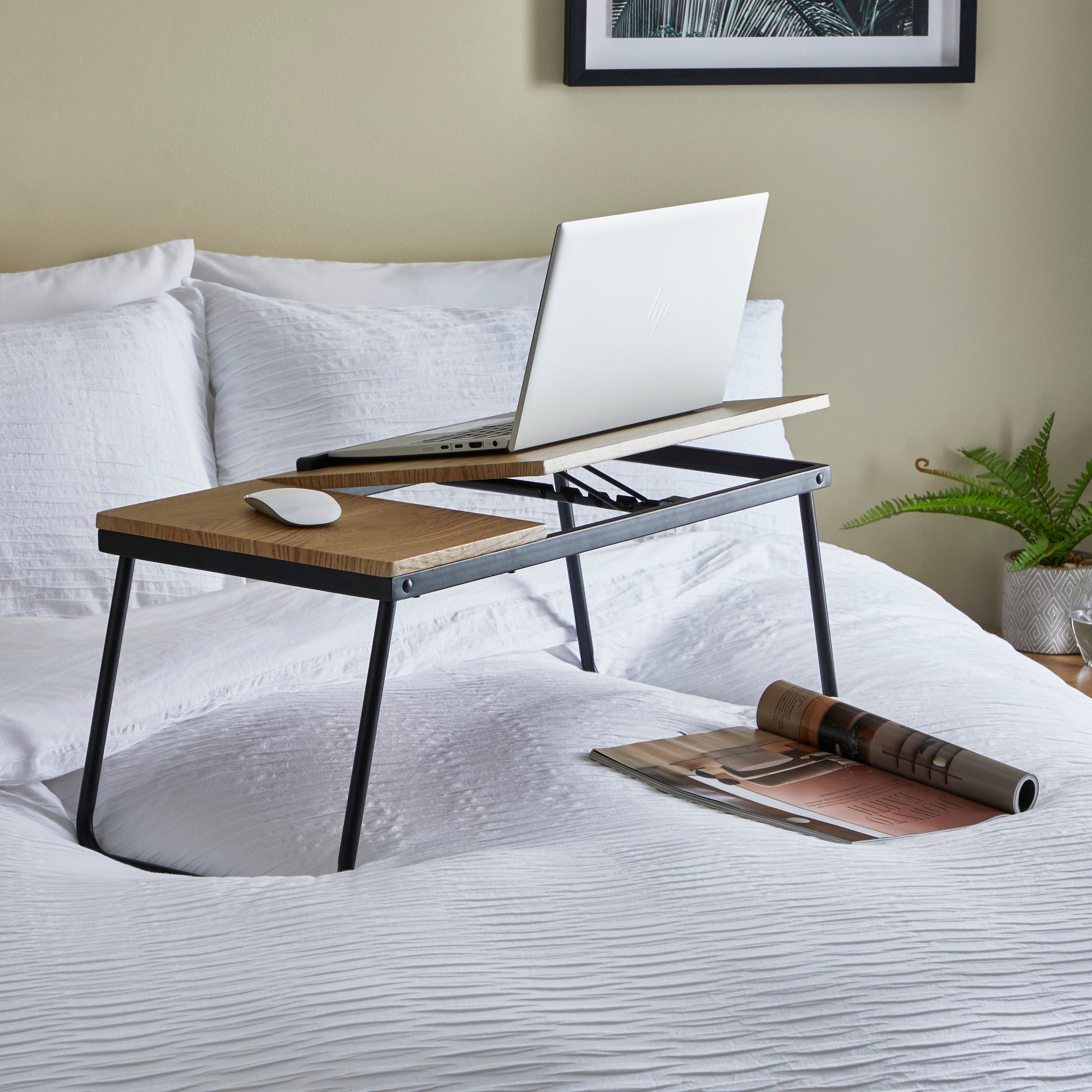 Dawson Oak Effect Laptop Stand Brown/Black