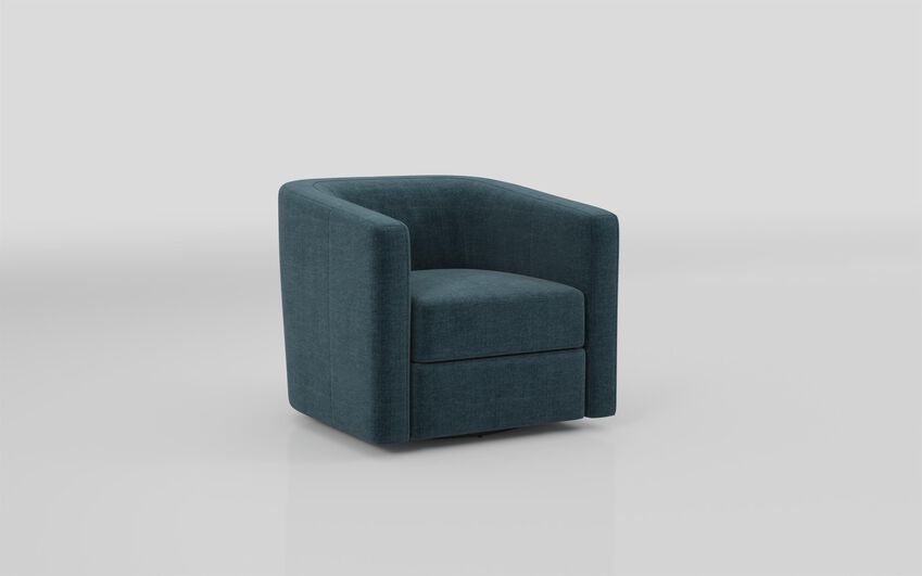 Blue Fabric Patrica Swivel Chair