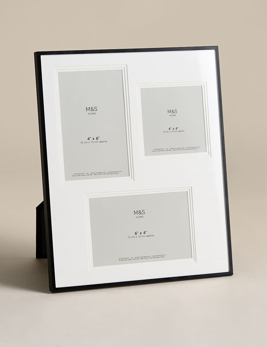 M&S Layered Multi Mount Photo Frame 5x7 inch Black