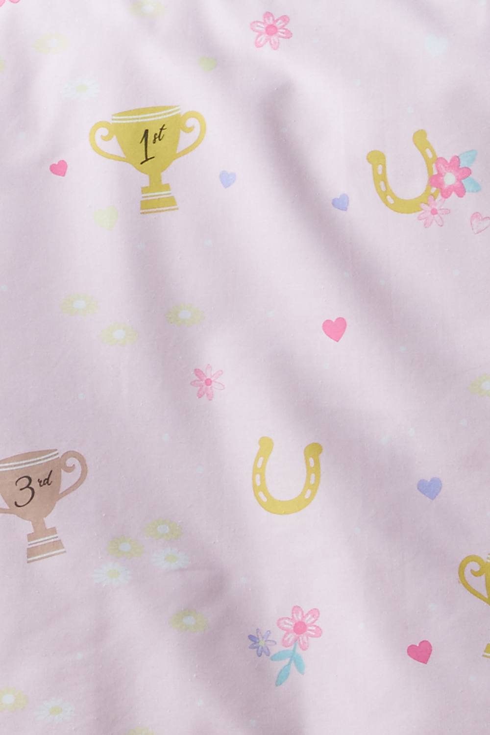 Catherine Lansfield 'Happy Horses' Fitted Sheet in Pink 2