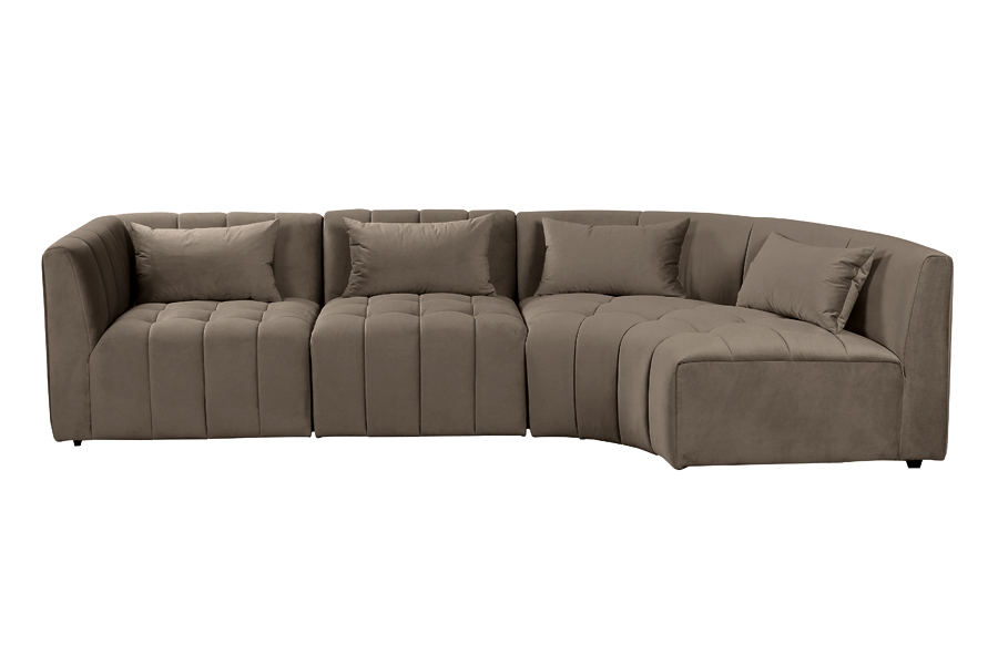 Essen Right Hand Curved Corner Sofa – Carbon