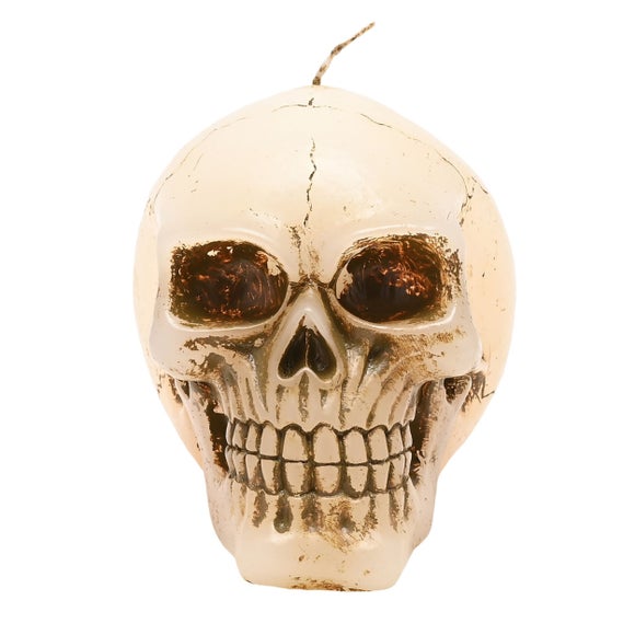 White Skull Candle 3
