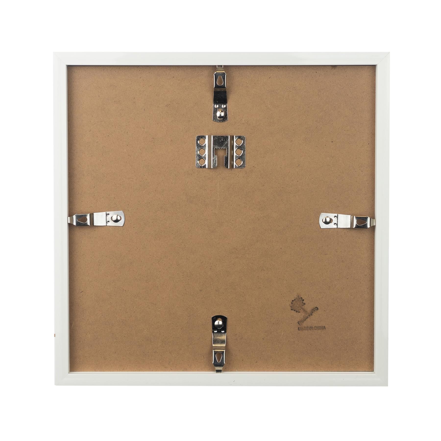 Nicola Spring 3D Box Photo Frames - 10 x 10" with 8 x 8" Mount - Ivory Mount - Pack of 5 in White 5