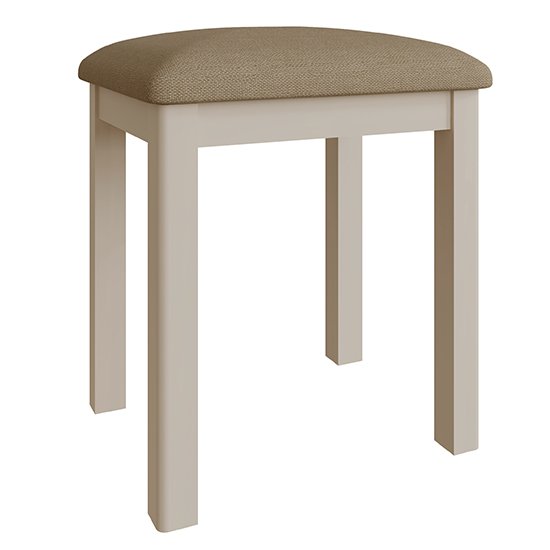 Rosemont Wooden Dressing Stool In Dove Grey