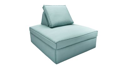 Harry Large Pouffe with bolster cushion in Eucalyptus Smart Cotton - sofa.com