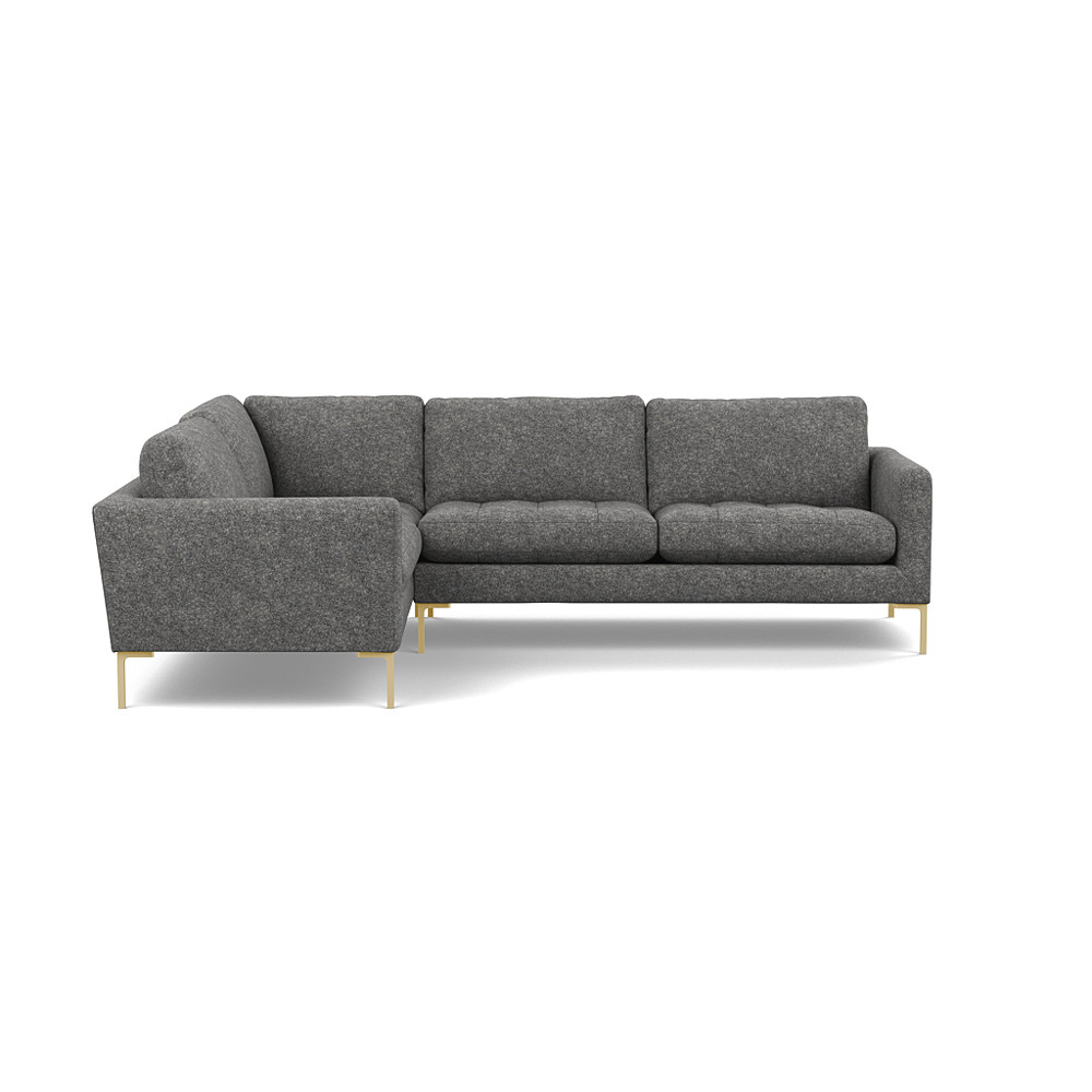 Heal's Eton LHF Corner Sofa Melton Wool Shale Brass
