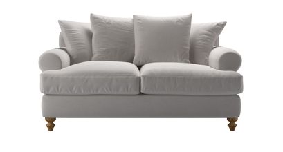 Teddy 2 Seat Sofa Bed in Dove Smart Velvet - sofa.com