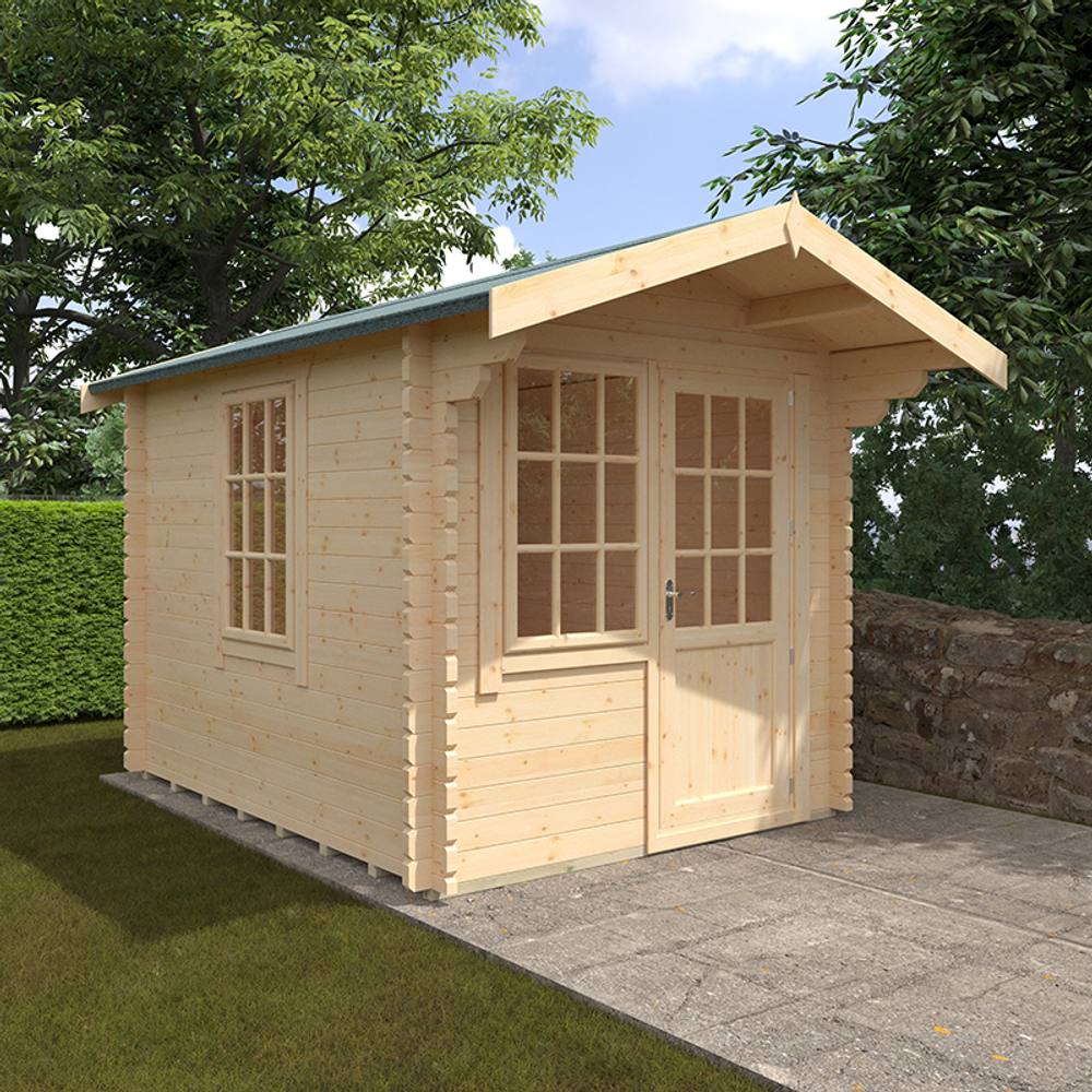 Buttercup Farm 10x8w The Carrington Plus 44mm Cabin - L295 x W235 x H251.3 cm in Natural 2