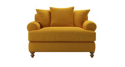 Teddy Loveseat Sofabed in Mango Brushed Linen Cotton - sofa.com