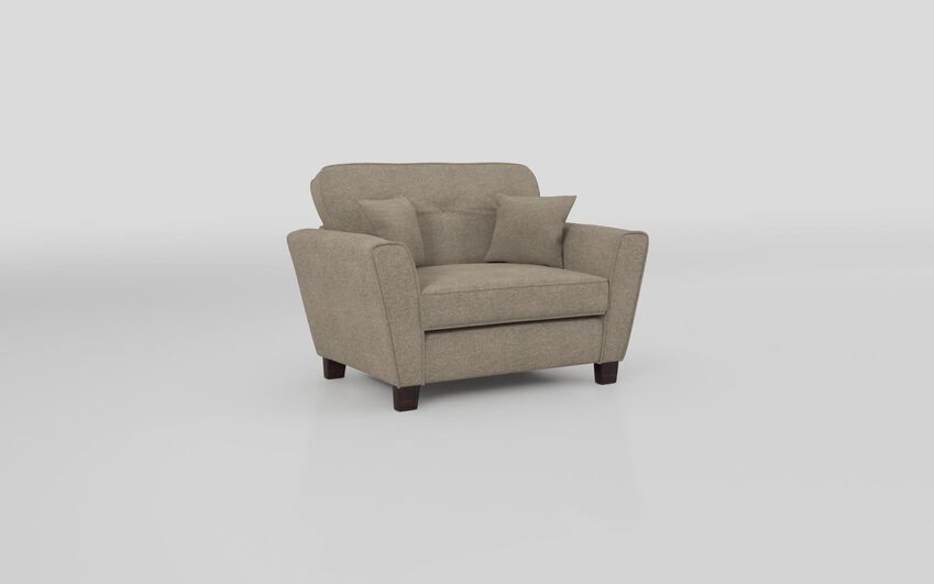 Grey Fabric Paisley Snuggle Chair