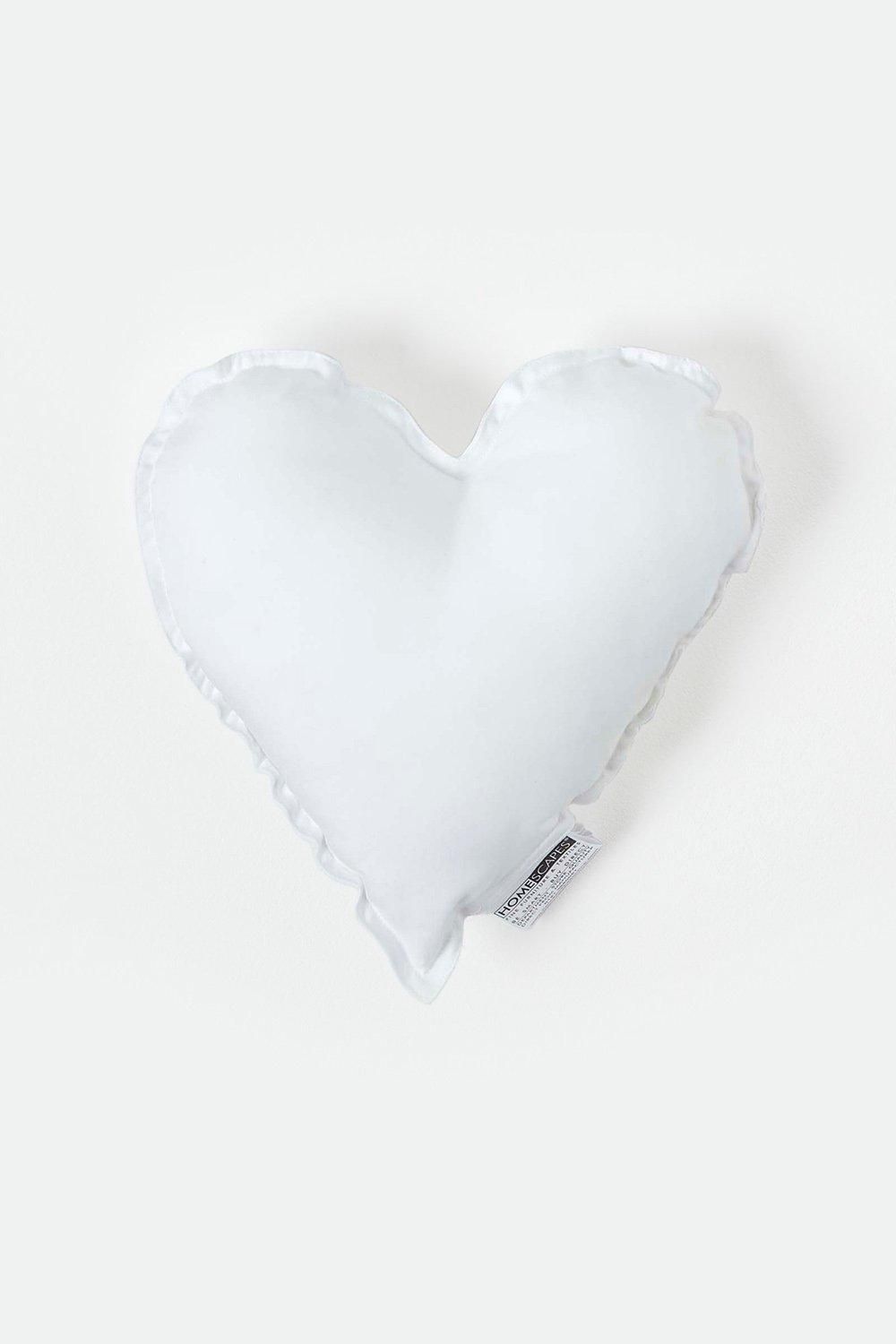 Homescapes Super Microfibre Heart Shaped Cushion Pad - Cushion Filler & Inserts in White