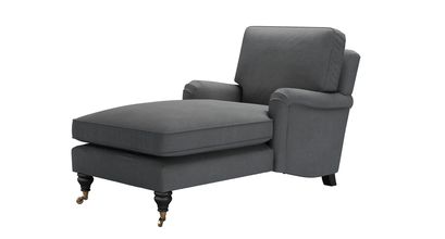 Bluebell Chaise Armchair in Monsoon Brushed Linen Cotton - sofa.com
