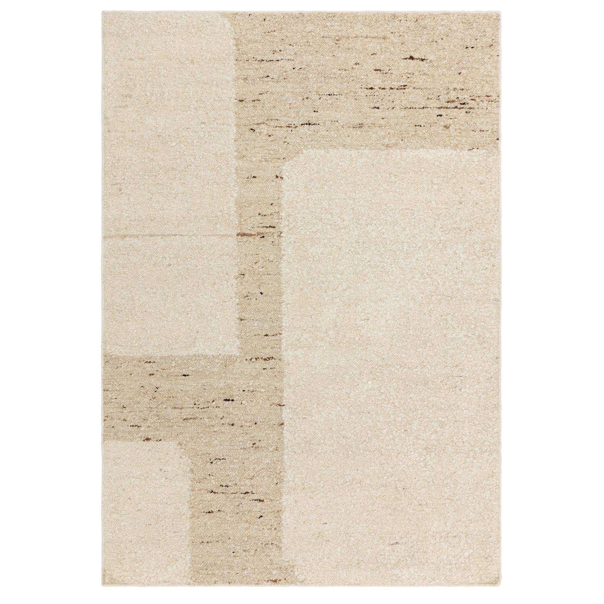 Tulo 160x230cm Rug, Square, Neutral Wool Blend | Barker & Stonehouse