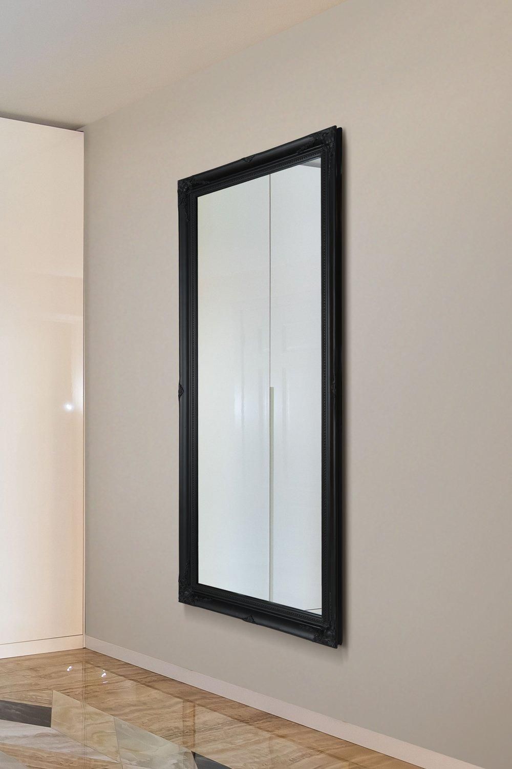 MirrorOutlet 'Hamilton' Black Shabby Chic Design Large Full Length Wall/Leaner Mirror 167cm x 76cm