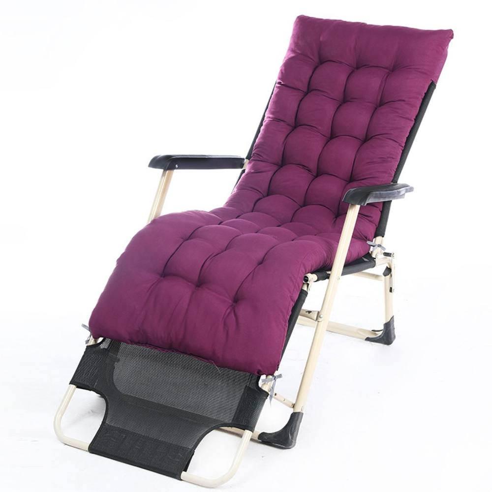 Lishetimig Pack of 2 Sun Lounger Cushion Pad for Garden Recliner Chair in Purple