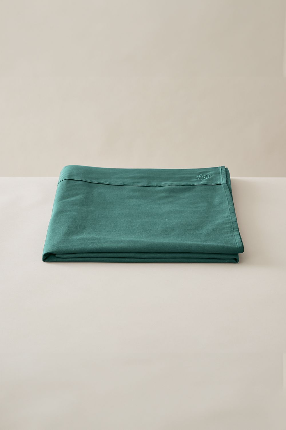 Ted Baker 'TB Plain Dye' Cotton Sateen Flat Sheet in Dark Green
