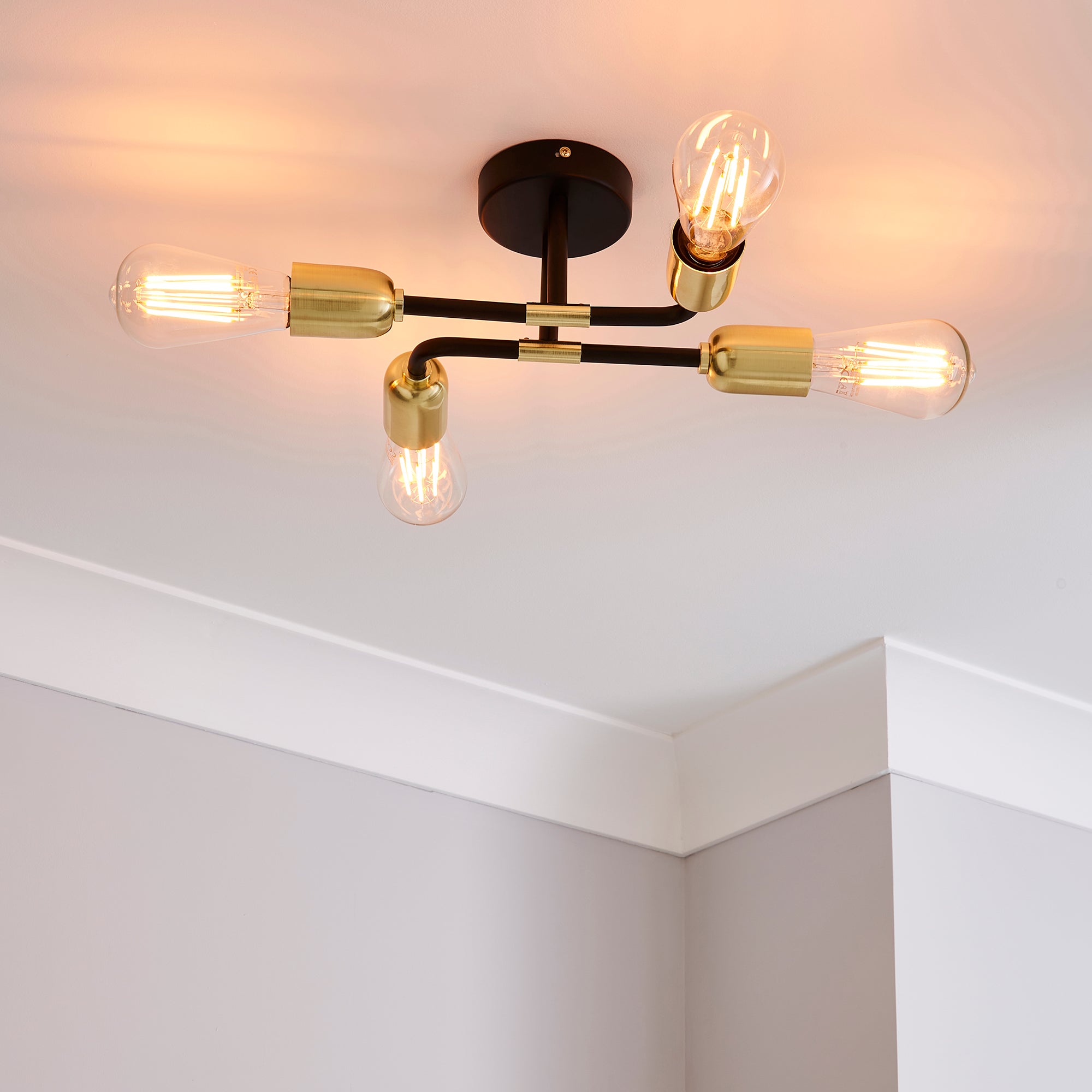 Kacy Flush Ceiling Fitting Black