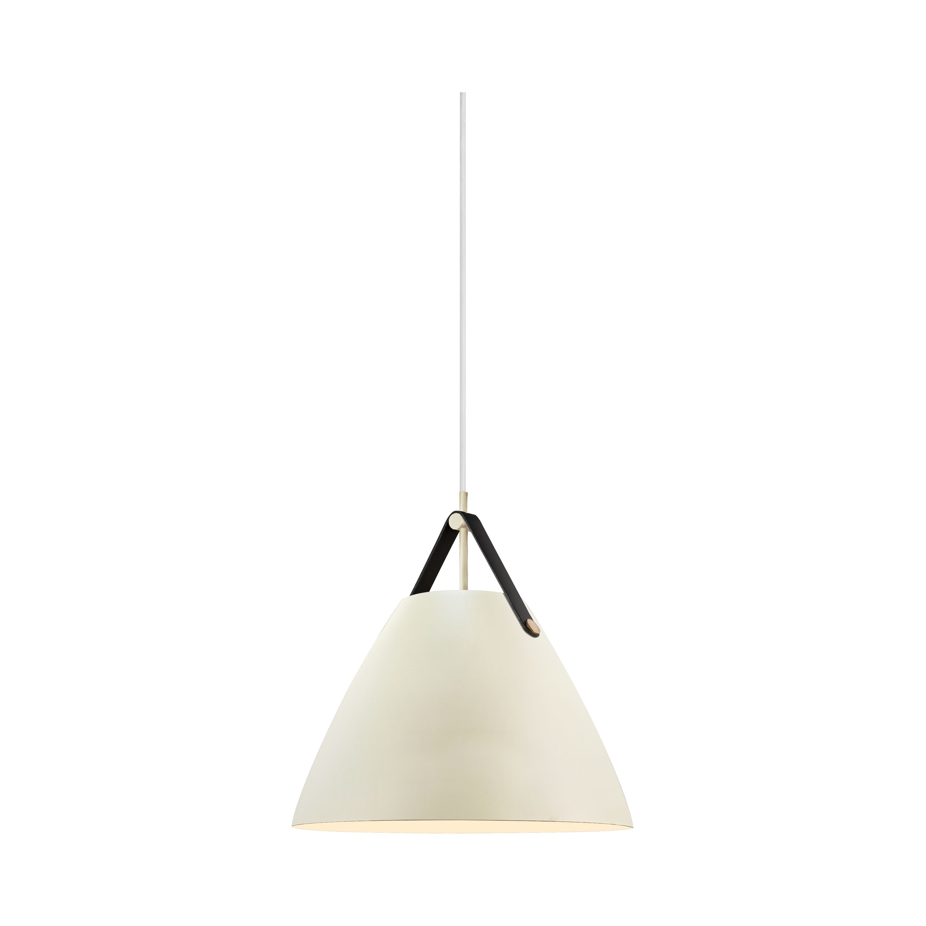 Nordlux Modern Indoor Pendant Light Sand Metal E27 Brown & Black Strap - Mains Powered, IP20 in Light Beige
