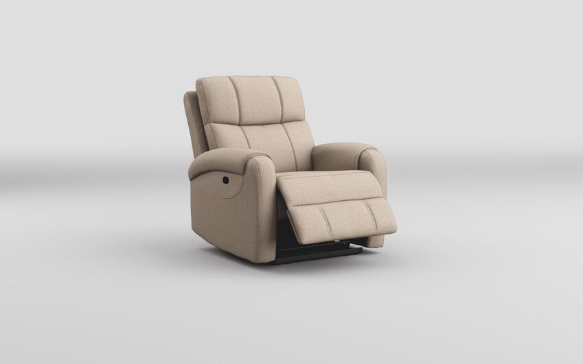 Cream Fabric Calisese Manual Recliner Chair