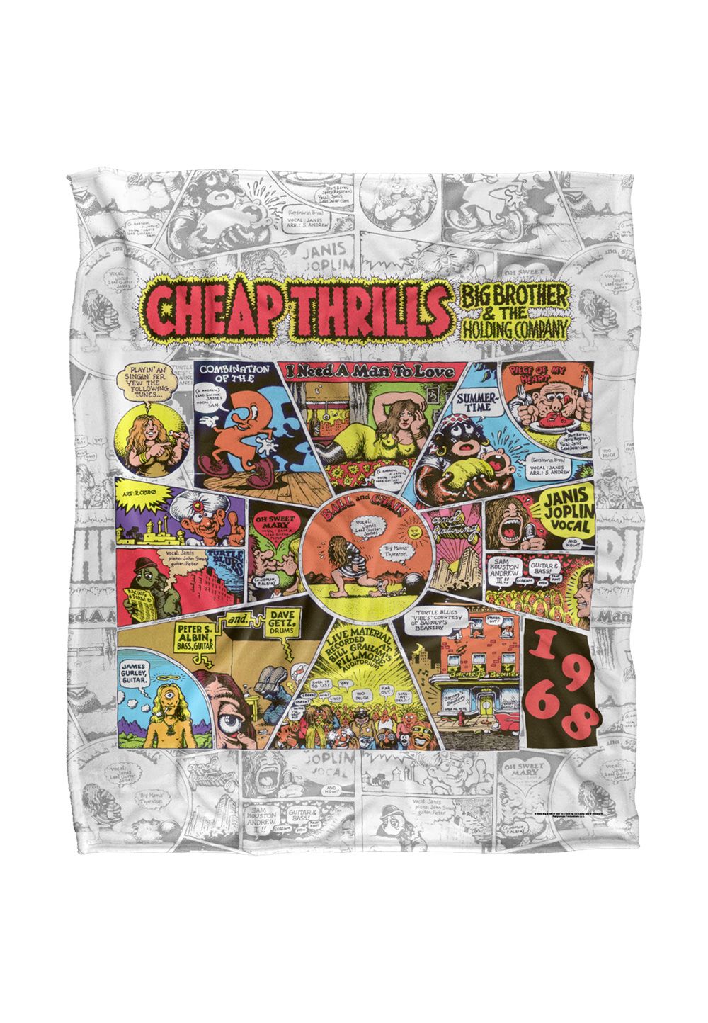 Big Brother & The Holding Company Cheap Thrills Silky Touch Super Soft Throw Blanket 152 X 127 cm in White