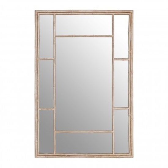 Zaria Rectangular Panelled Wall Bedroom Mirror In Silver Frame
