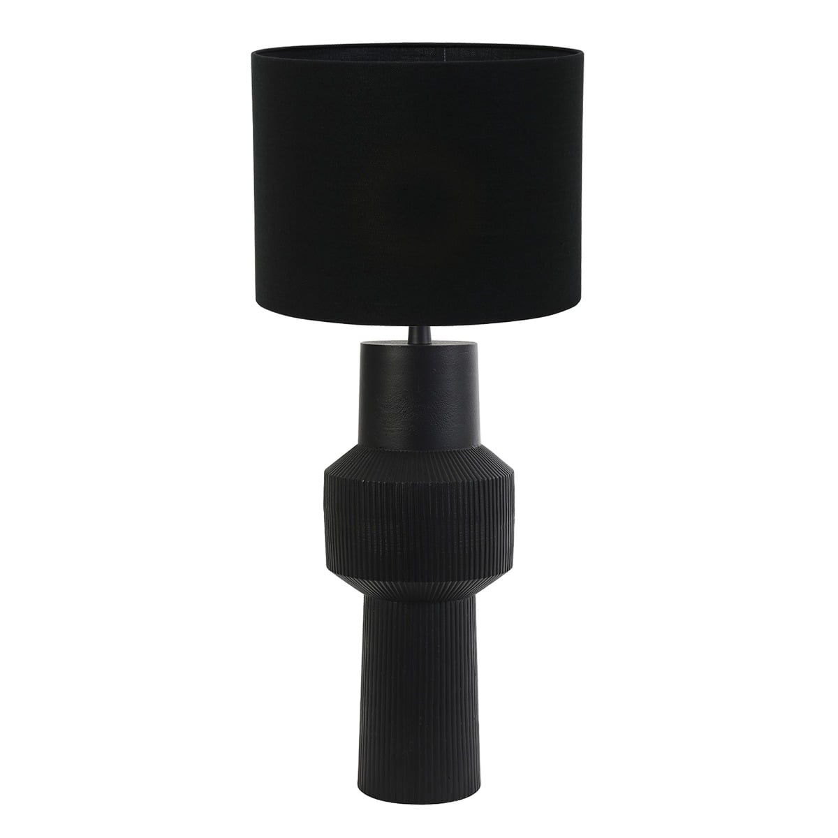 Black Sculpted Table Lamp Metal | Barker & Stonehouse