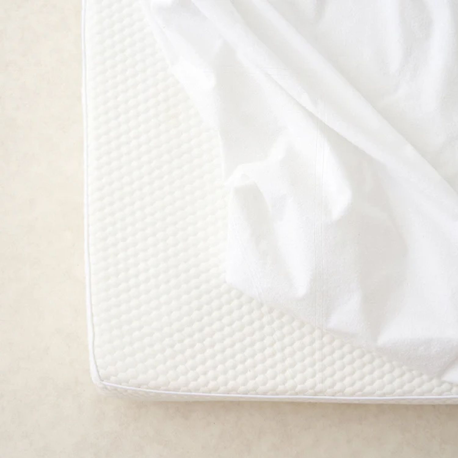 The Tiny Bed Company Waterproof Fitted Mattress Protector (120 x 60cm) in White