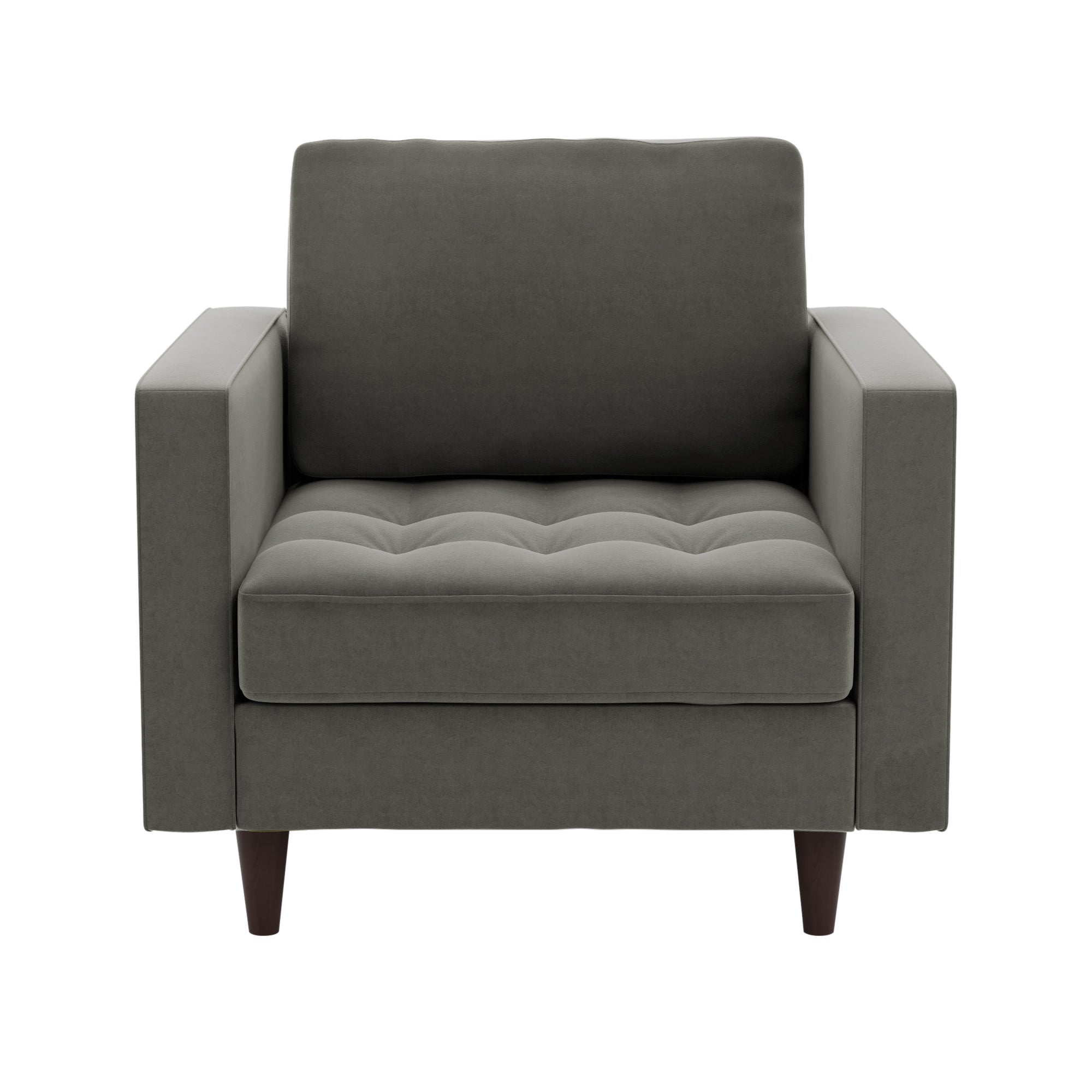 Zoe Velvet Armchair Grey
