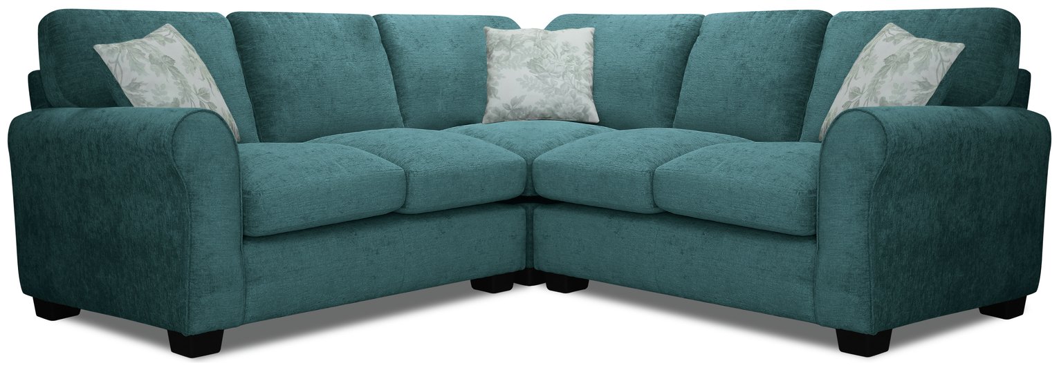 Argos Home Tammy Corner Fabric Sofa - Teal