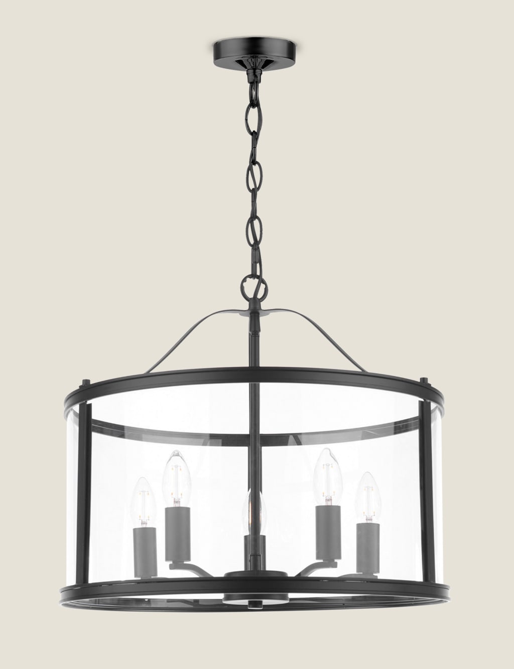 Laura Ashley Harrington Metal Multi Pendant Light Black