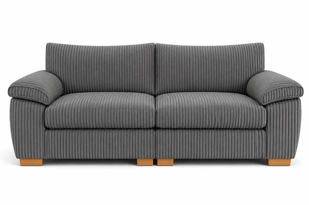 Bliss Furniture Amalfi 2 Seater Split Sofa Soft Fabric in Grey