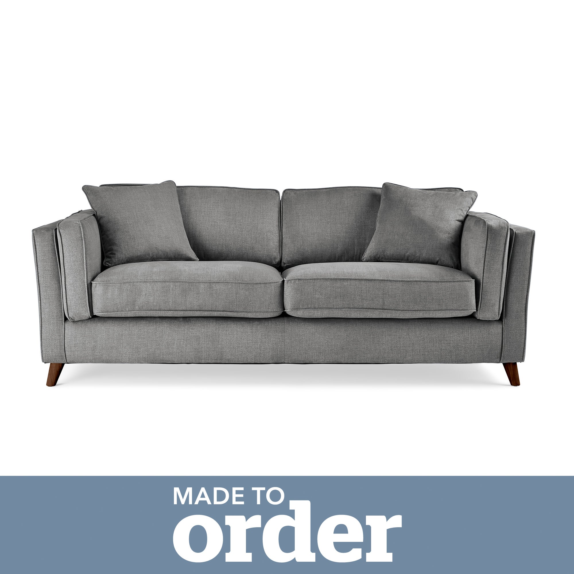 Arabella 3 Seater Sofa Brushed Plain Fabric Brushed Plain Graphite