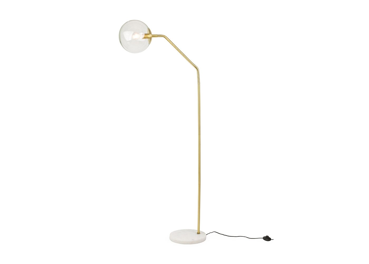 Heal's Joule Floor Lamp Clear and Antique Brass