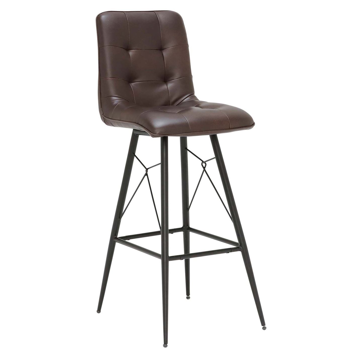 Linnet Bar Stool, Brown and Black