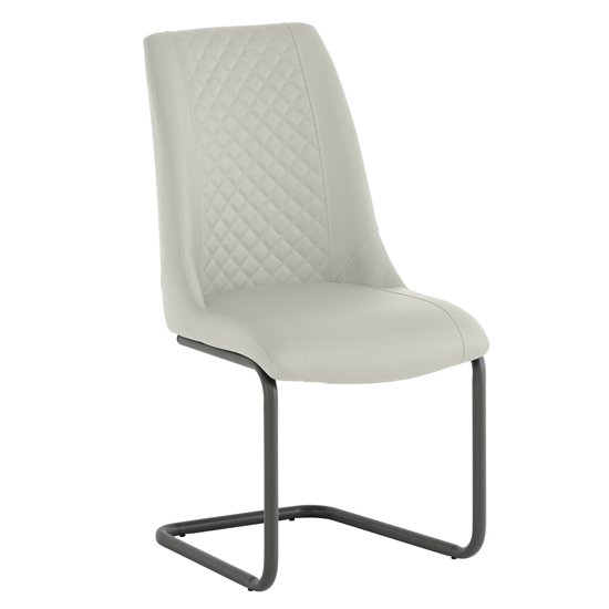 Ravello Faux Leather Dining Chair In Stone